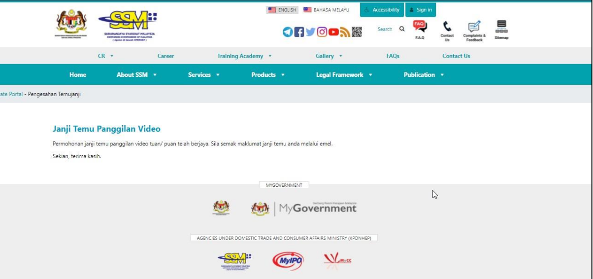 EzBiz SSM Registration through Video Call.